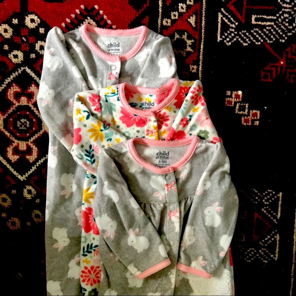 Child of Mine Fleece Footed Pajamas 3-Pack